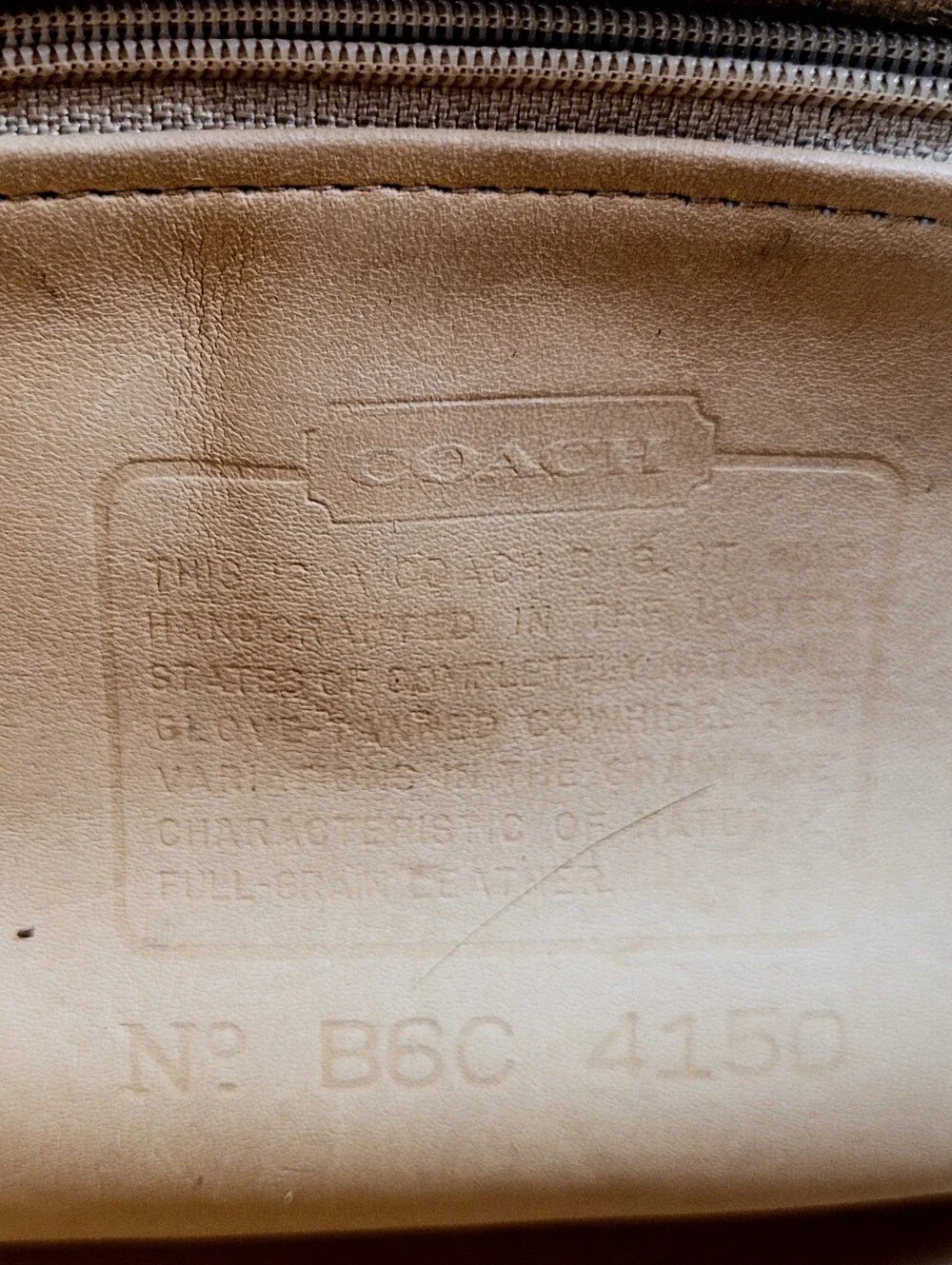 Coach Vintage Fletcher Crossbody / Shoulder Bag  Tan Smooth Leather B6C 4150
